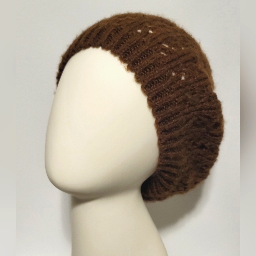 Slouchy Beanie Hat Brown Color
